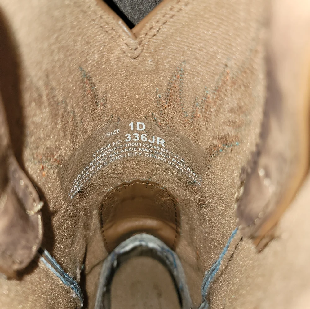 JUSTIN Kids 1D Western Riding Boots - Picture 7 of 11